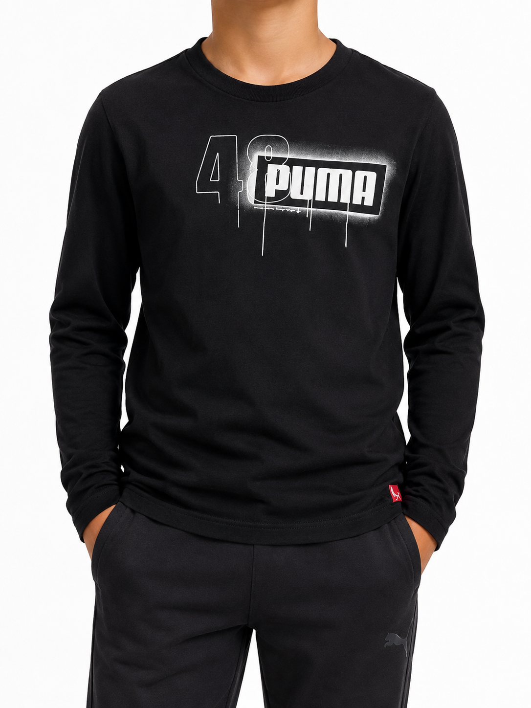 Puma Boys Black T-Shirt size S product image 1