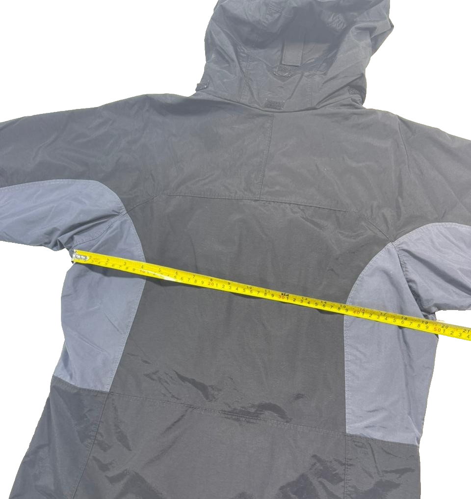 Columbia Women's Black Gray Convertible Rain Shell Jacket Hooded Bugaboo Size M