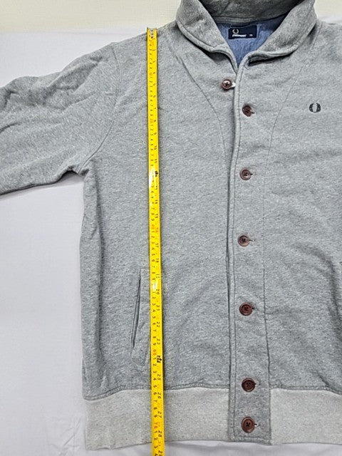 Fred Perry Men's Steel Marl Tipped Hooded Sweatshirt XXL