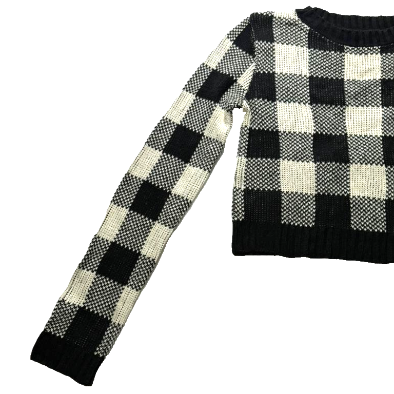 Miso Women's Black And White Jumper Size 6