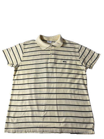Lacoste Classic Striped Polo Shirt for Men | XL | 50" Chest | Short Sleeve Cotto