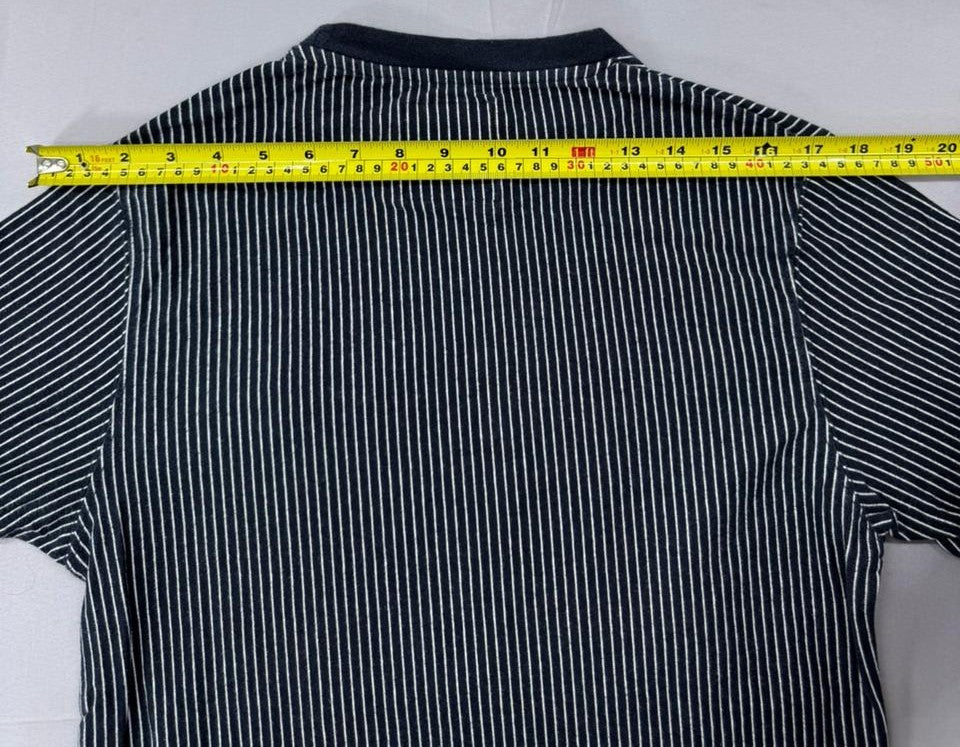 Celio Men's Navy Patriots NFL Striped T-Shirt Size S Cotton