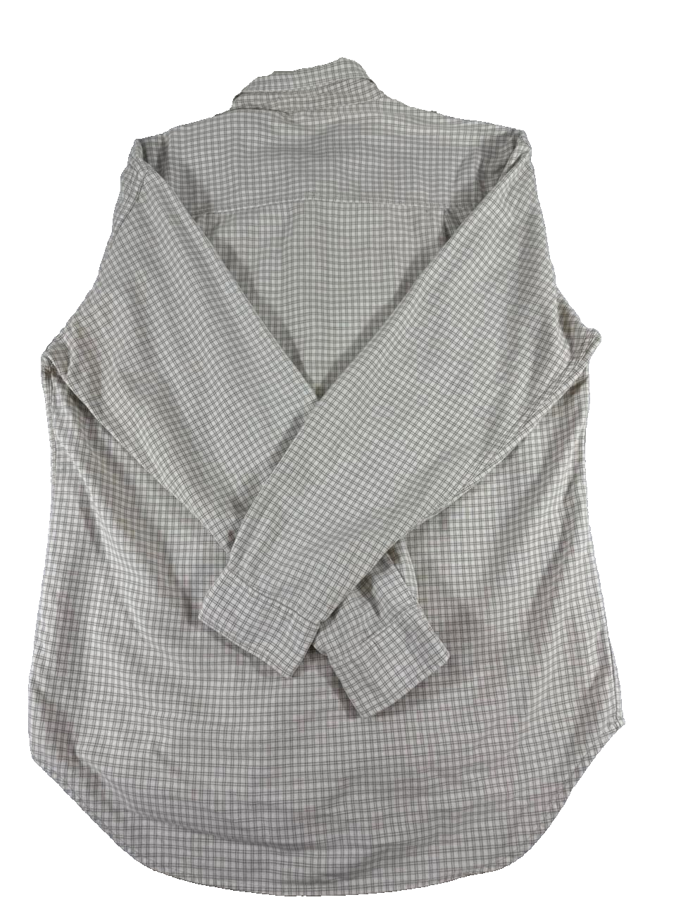 Dickies Men’s Button Up Shirt Large L Grey Check Long Sleeve Workwear