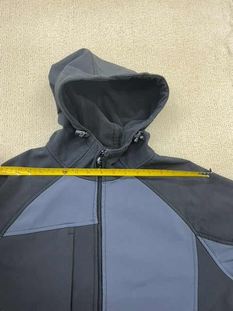 Dickies Men's M Black/Blue Fleece Lined Nylon Hooded Windbreaker 33237
