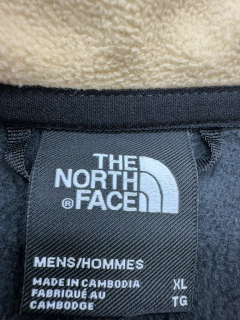 The North Face Men's TNF Black/Khaki Full-Zip Fleece Jacket XL