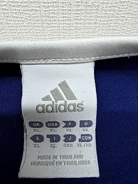 Adidas Navy Striped Soccer Jersey XL Men Short Sleeve Crewneck