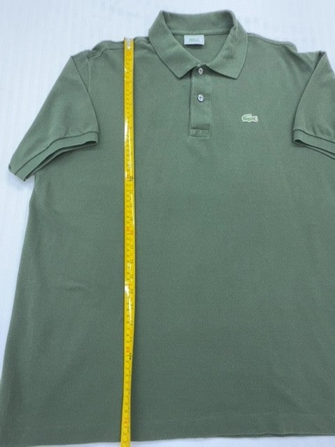 Lacoste Men's Green Polo Shirt Size 7 Classic Fit
