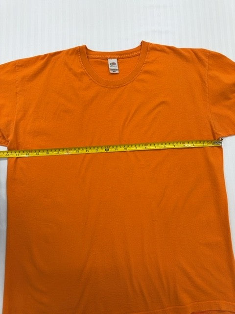 Fruit of the Loom XL Orange Tagless Crew Neck Cotton Blend Tee