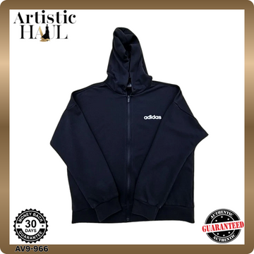 Adidas Men's Full-Zip Fleece Hoodie Black Size L