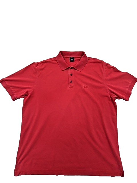 Hugo Boss Men's Red Polo Shirt – Size XXL, Short Sleeve, Cotton