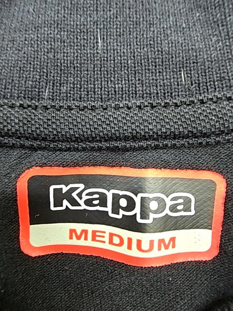 Kappa Men's Black Cotton Polo Shirt Medium Regular Fit