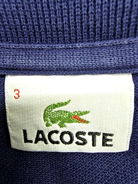 Lacoste L.12.12 Navy Polo Shirt Men's Size 3 Short Sleeve