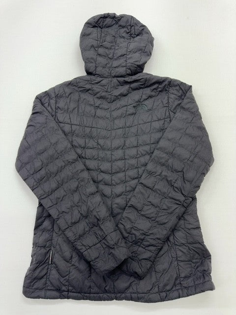 The North Face Women's Gray Jacket – Size S, Hooded, Puffer