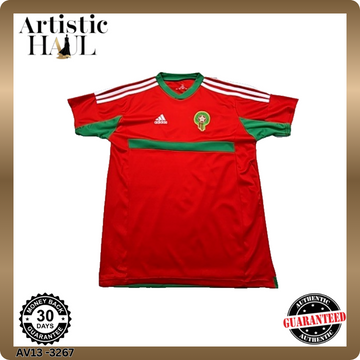 Adidas Men's Red Crewneck Jersey XL Short Sleeve Polyester