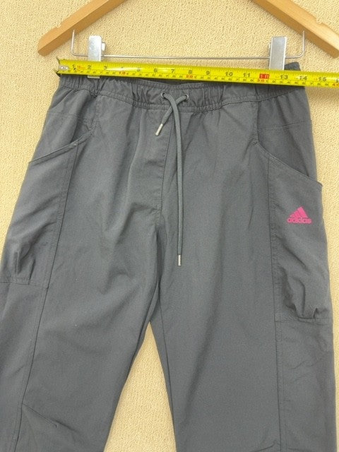 Adidas Women's Navy Track Pants Pink Stripes Side Pockets Size M