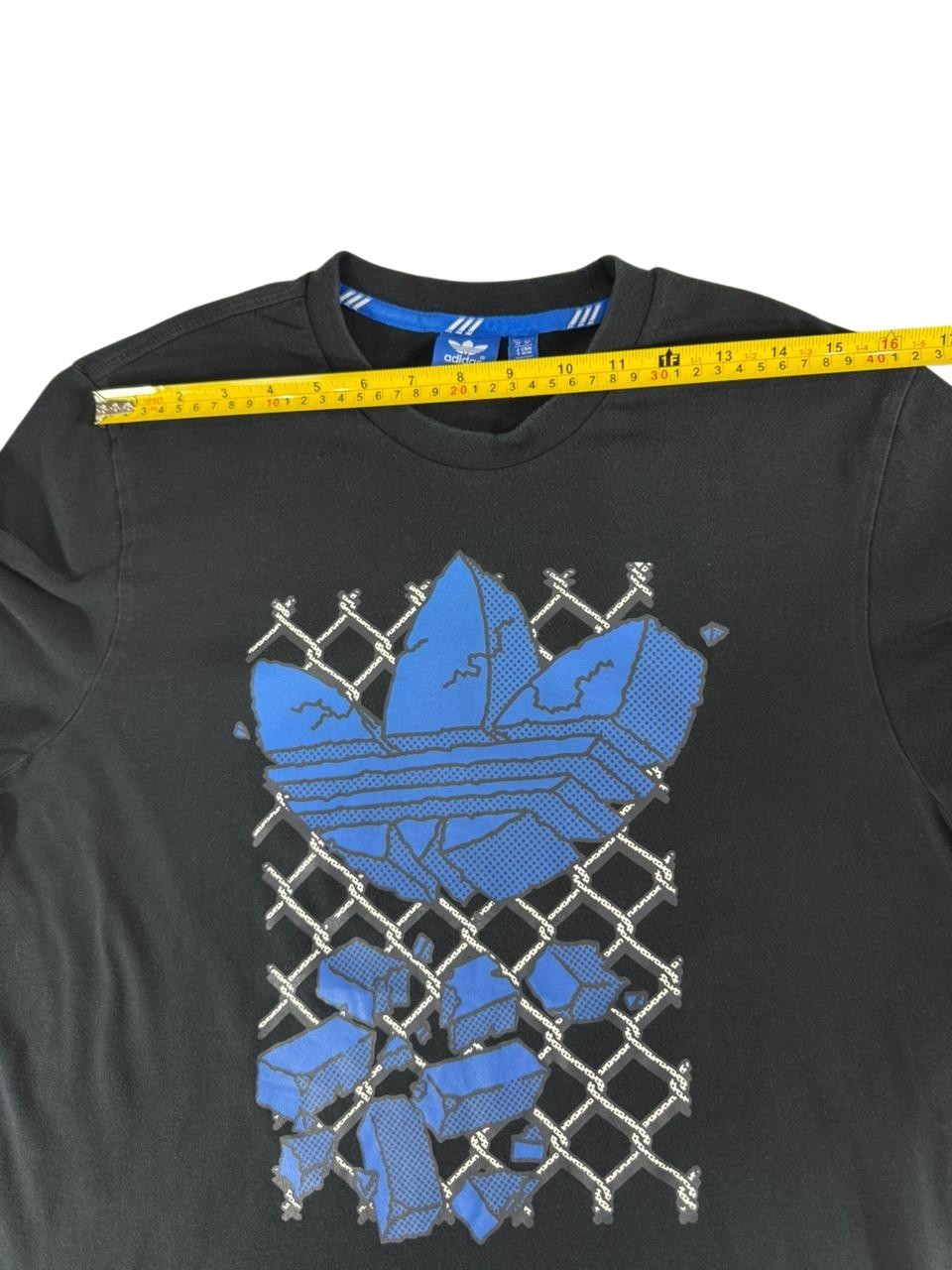 Adidas Originals Graphic T-Shirt Men's Size Medium Black Trefoil Print