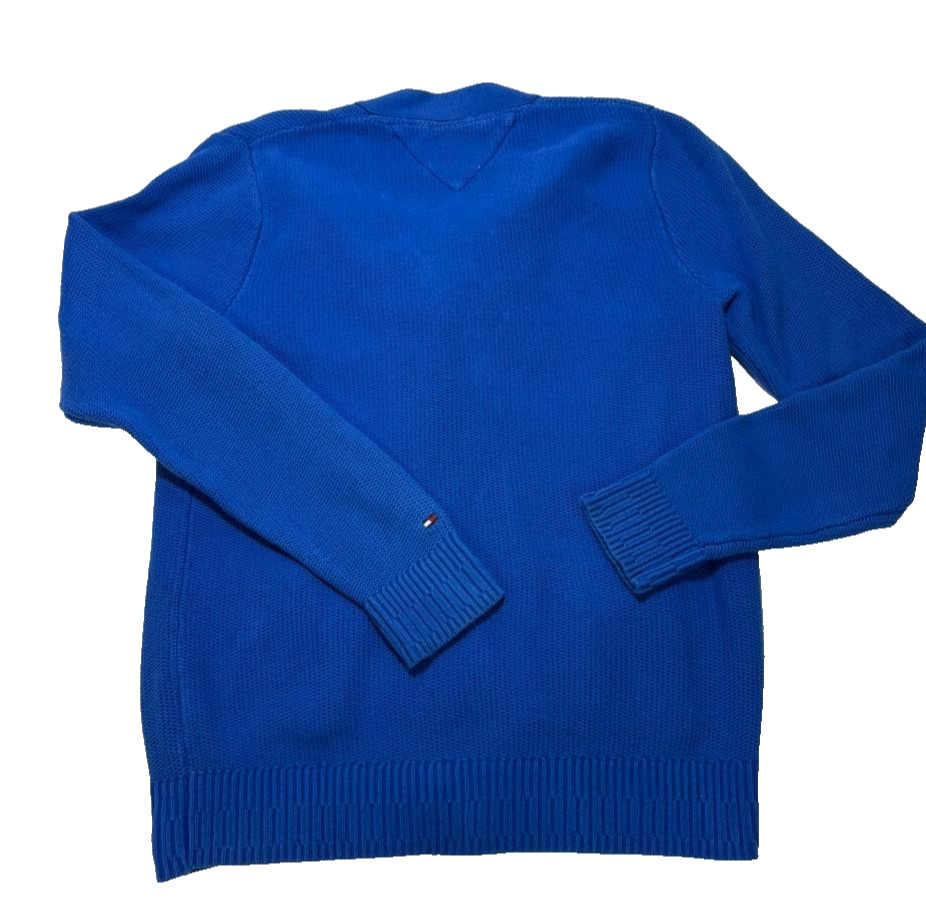 Tommy Hilfiger Men's Premium Cotton Blue Cardigan Size S Knit Sweater