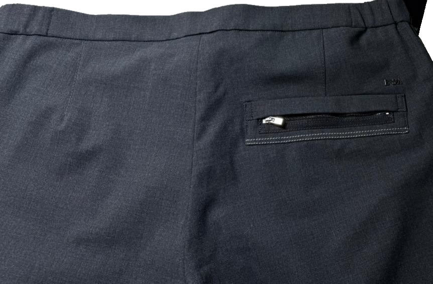 Emporio Armani Men's Gray Tailored Pants | Slim Fit Zip Ankle | Size 54