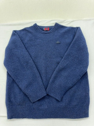 Robe di Kappa Men's Navy Blue Crewneck Knit Sweater Large Logo