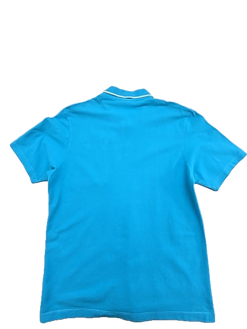 Adidas Olympic Blue Polo Shirt Men's L Short Sleeve Button