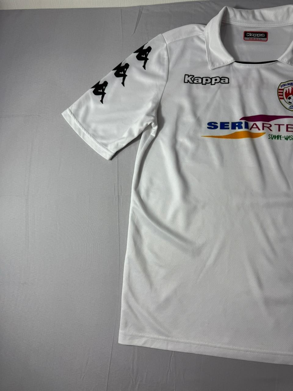 Kappa Men's Small Football Jersey White Etra Barletta 2008 Soccer Shirt
