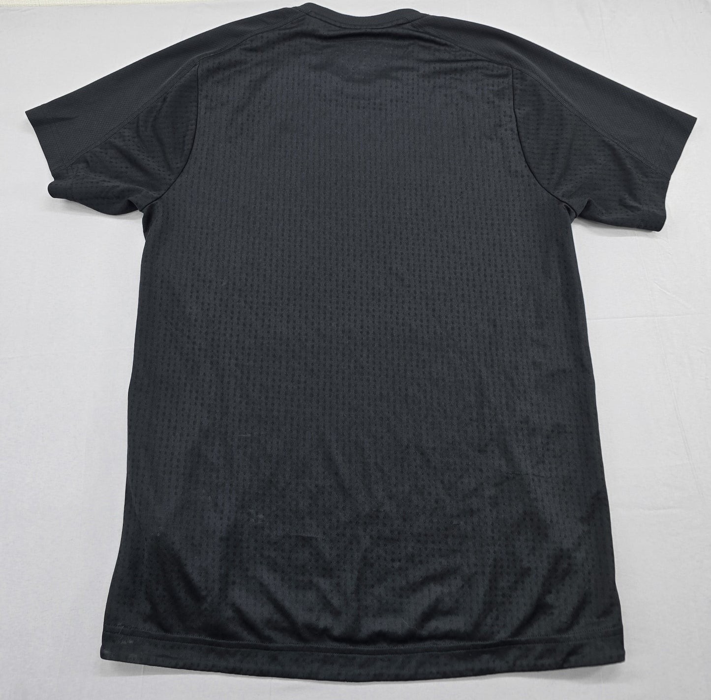 Adidas Men's XL Black Running T-Shirt Stripe Mesh Short Sleeve