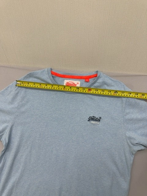 Superdry Vintage Logo Grey T-Shirt Men 2XL Short Sleeve Relaxed Fit