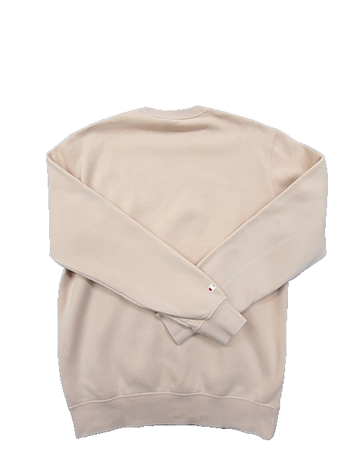 Champion Cream Fleece Pullover Sweatshirt Crewneck S