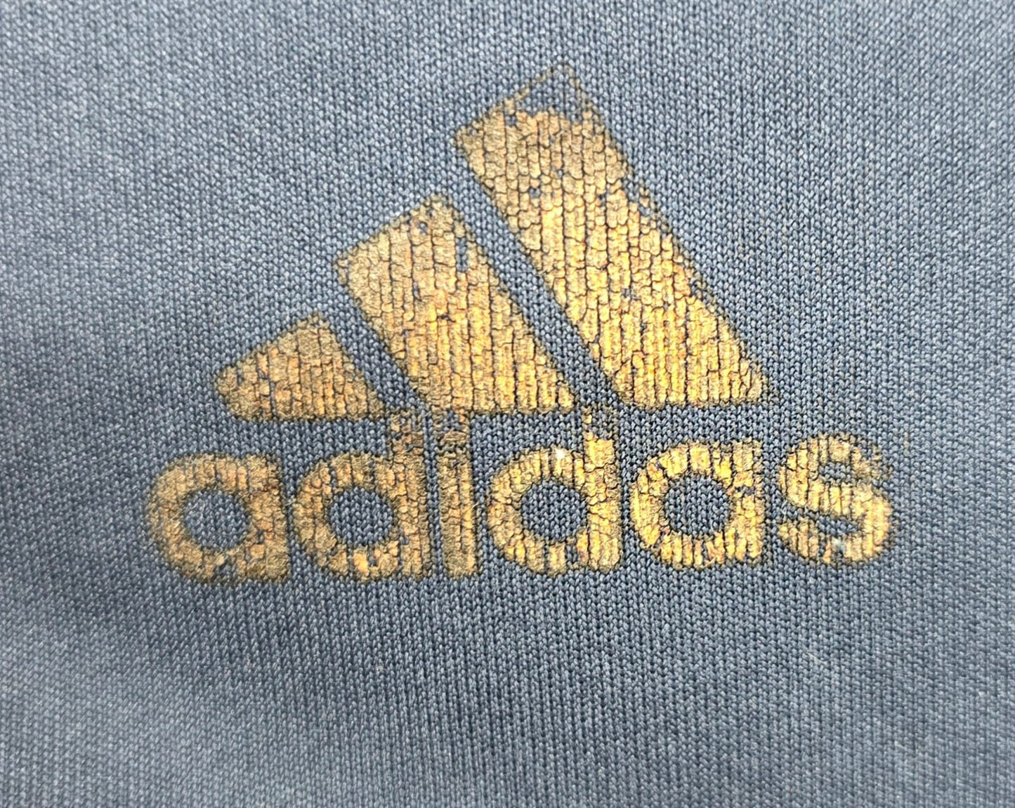 Adidas Men's Navy Blue Short Sleeve T-Shirt Size 2XL Orange Stripes