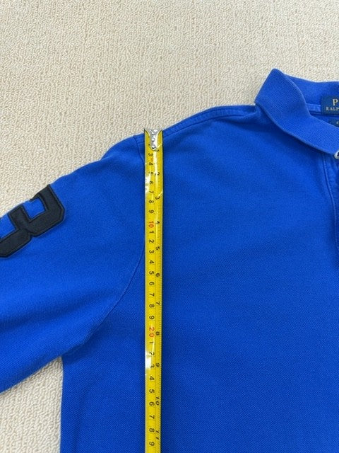 Polo Ralph Lauren Men's Blue Long Sleeve Polo L Custom Fit