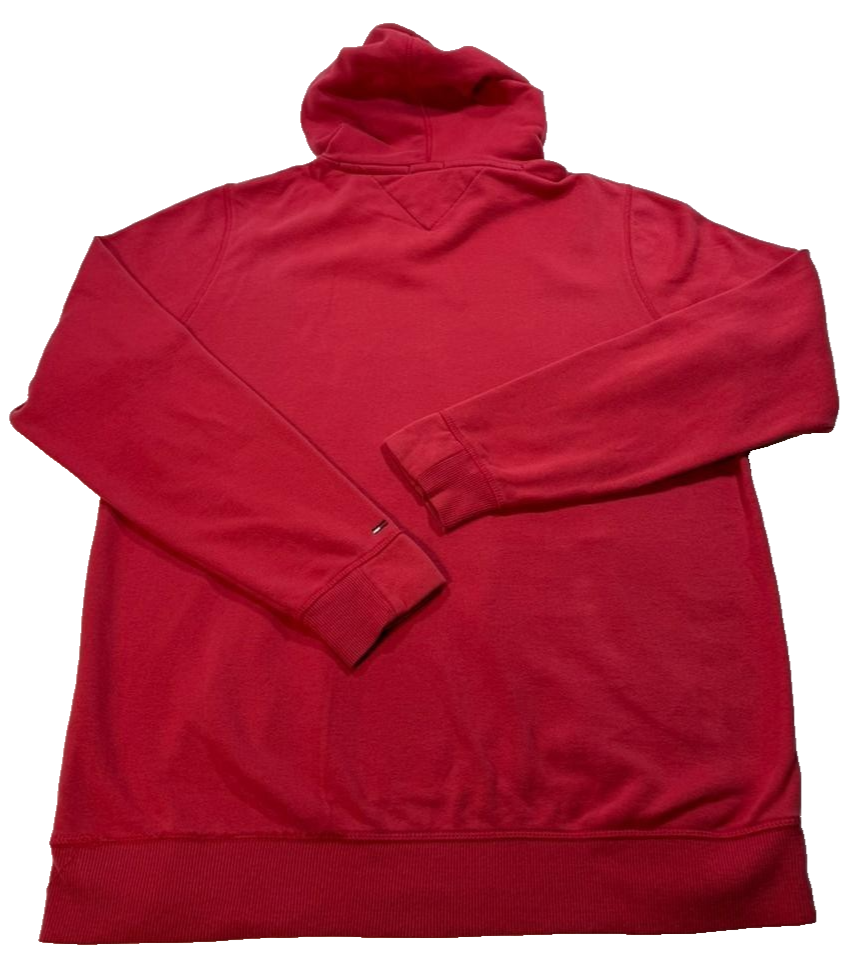 Tommy Hilfiger Denim Red Hoodie Sweatshirt Men�S Xl Pullover Logo Graphic