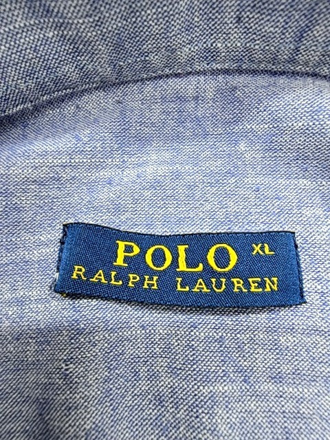 Polo Ralph Lauren XL Indigo Chambray Long Sleeve Button-Down Shirt