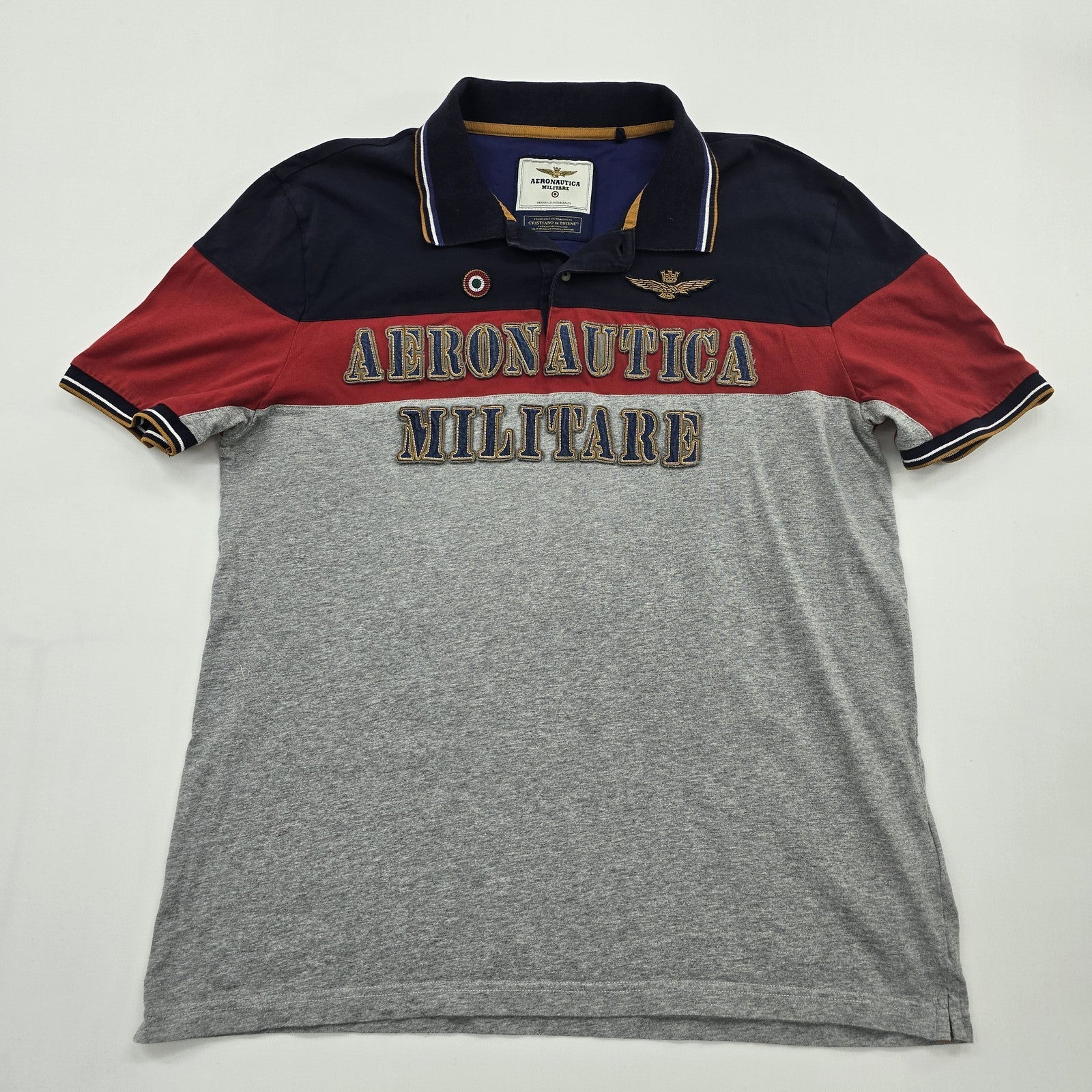 Aeronautica Militare Men Multicolor Polo Shirt size XXL product image 1