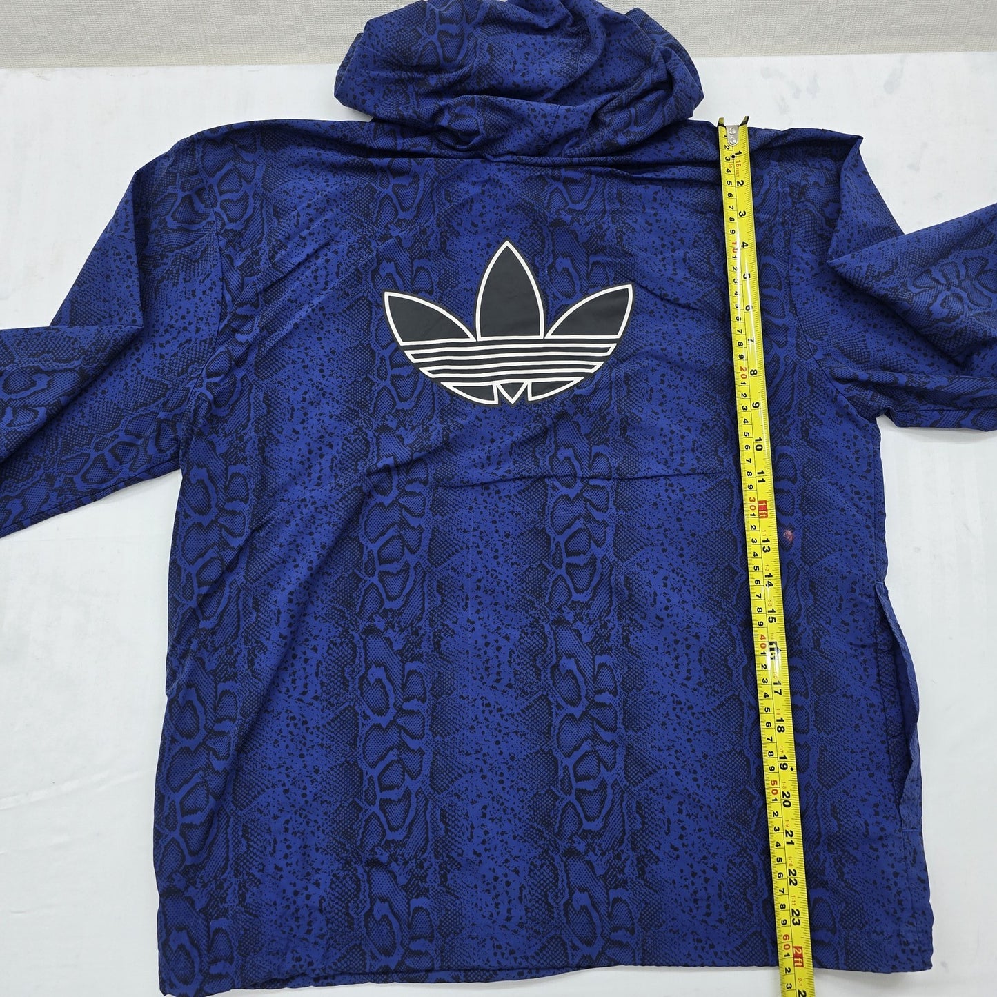 Adidas Men's Blue Snakeskin Windbreaker Size M Regular Originals