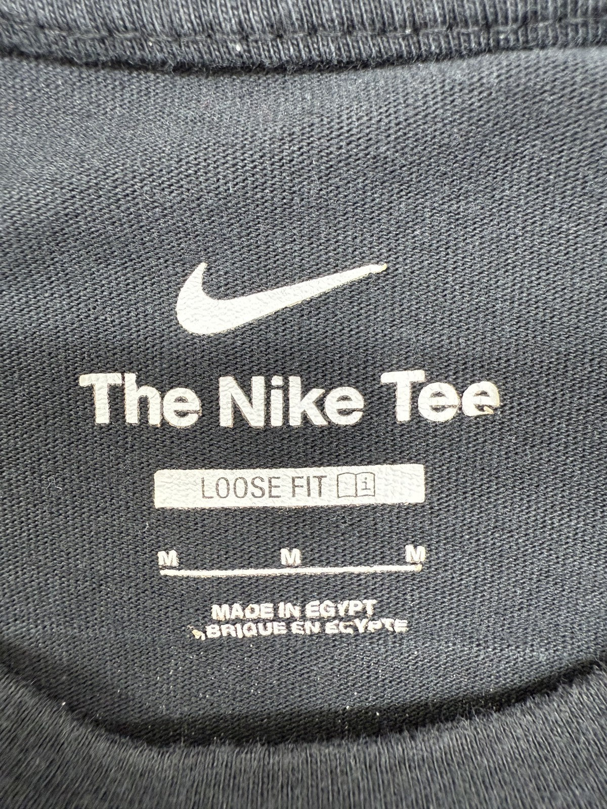 Nike Men's Black Short Sleeve Crew T-Shirt Cotton M Loose Fit