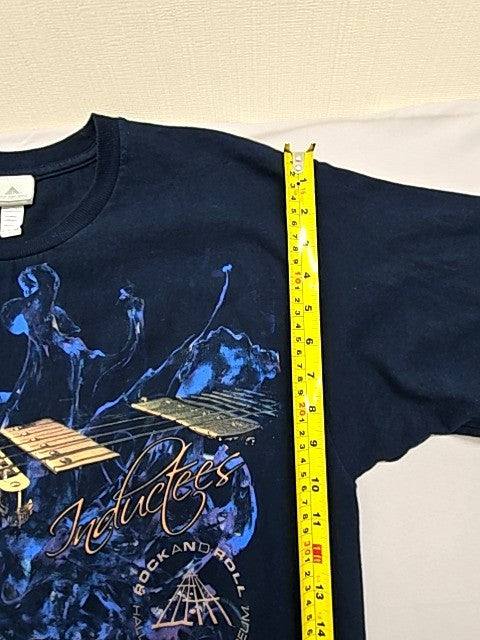Alstyle Men's Navy Rock And Roll Hall Of Fame T-Shirt Size L Cotton