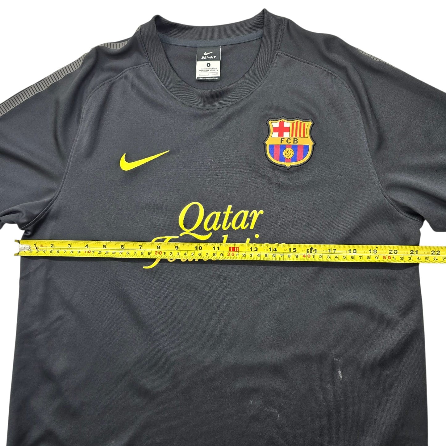 Nike Men's Black FC Barcelona Soccer Jersey L Dri-FIT