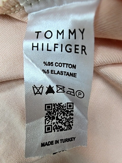 Tommy Hilfiger Men's Beige Short Sleeve Polo Shirt L Cotton Regular Turkey