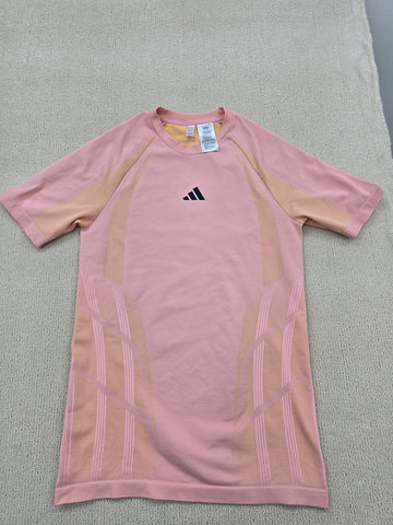 Adidas AEROREADY Men's Pink Short Sleeve Crewneck T-Shirt Size S