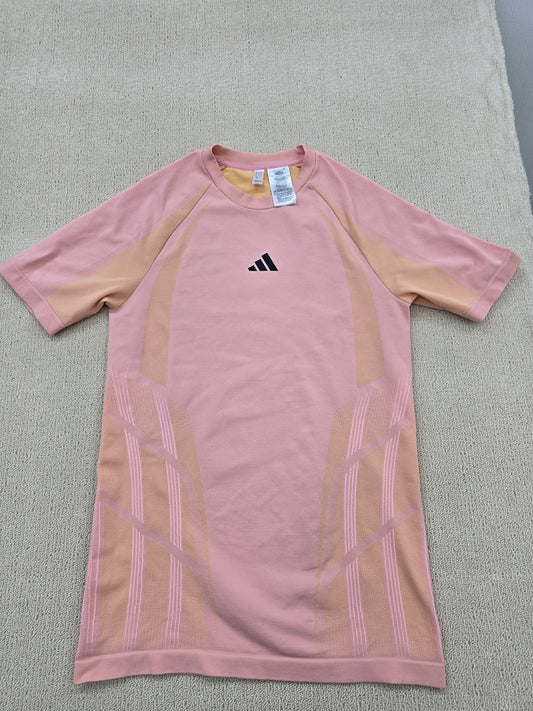 Adidas AEROREADY Men's Pink Short Sleeve Crewneck T-Shirt Size S