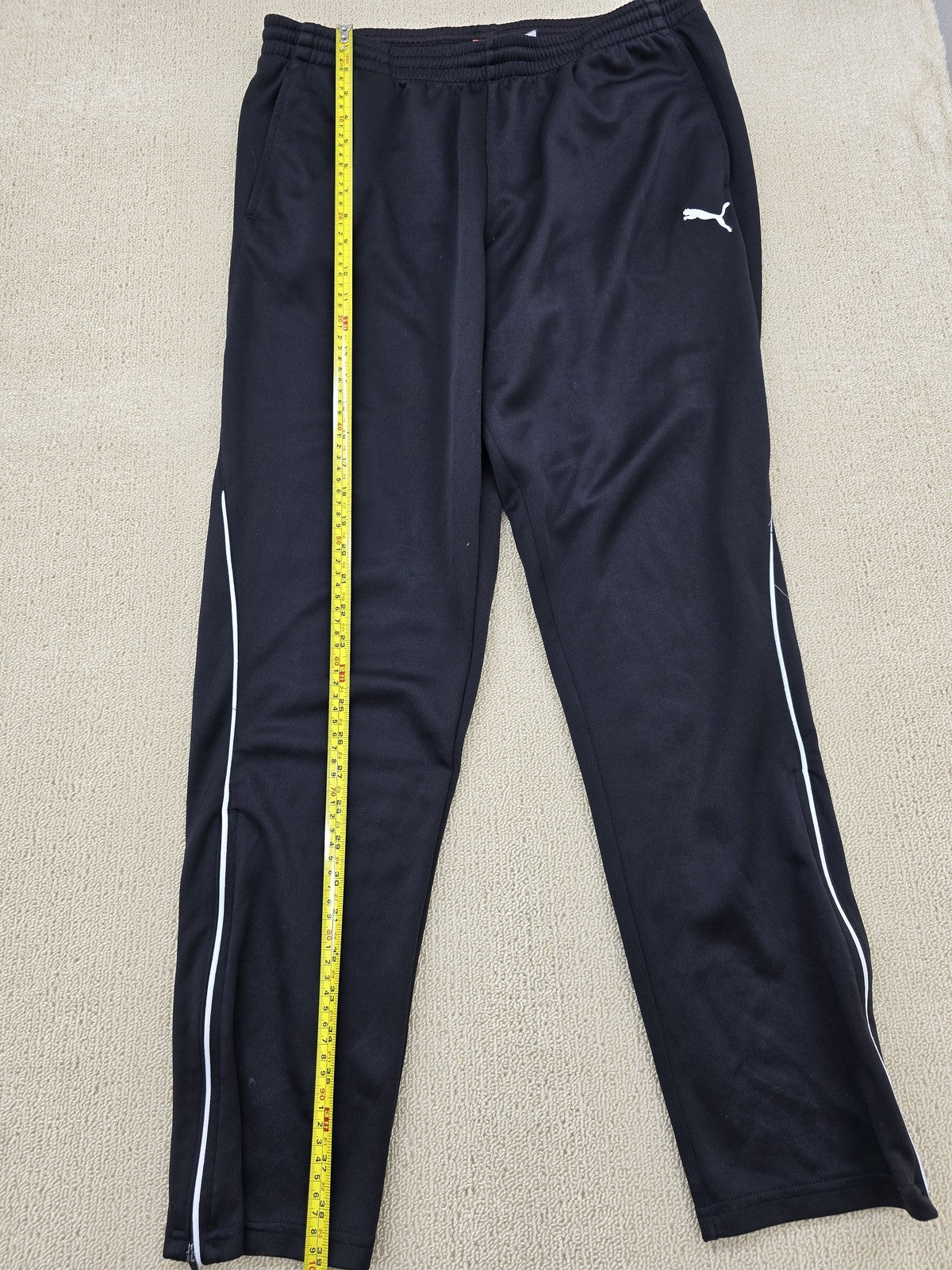 Puma Men's Black Track Pants Size L 100% Polyester