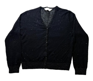 Marks & Spencer Sequin-Embellished Cardigan | Unisex | Size 8 | Black