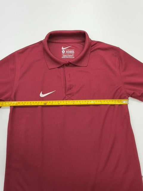 Nike Boys Maroon AeroSwift Quick Dry Polo Shirt Big Kid Size S
