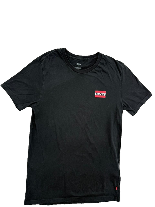 Levi's Men's Black T-Shirt – Size M, Logo, Short Sleeve