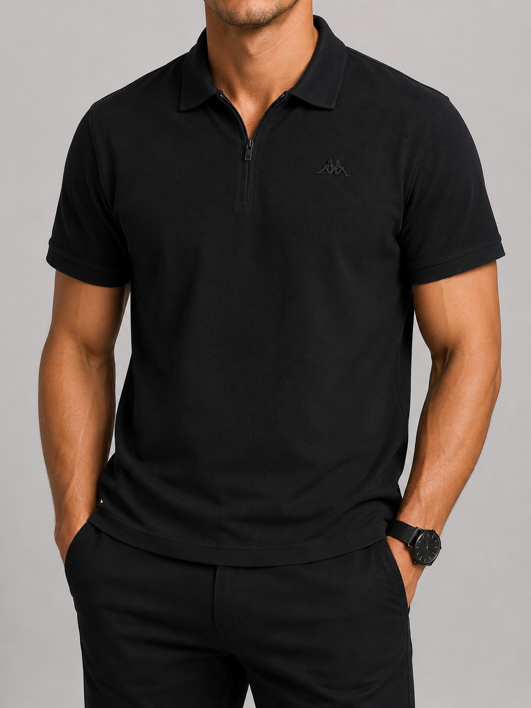 Kappa Men Black Polo Shirt product image 1