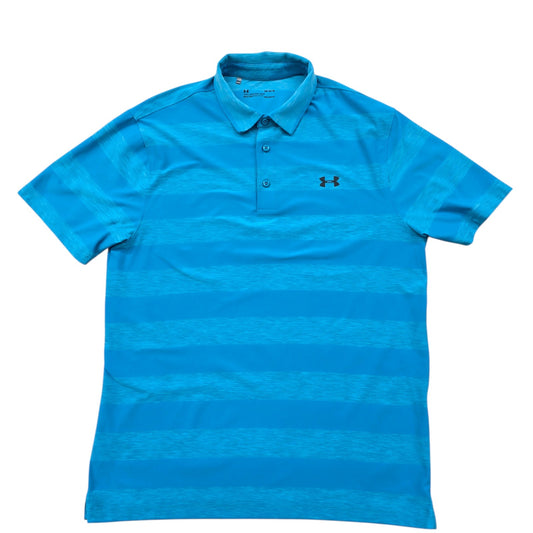 Under Armour Men's Blue Polo Shirt – Size L, Striped