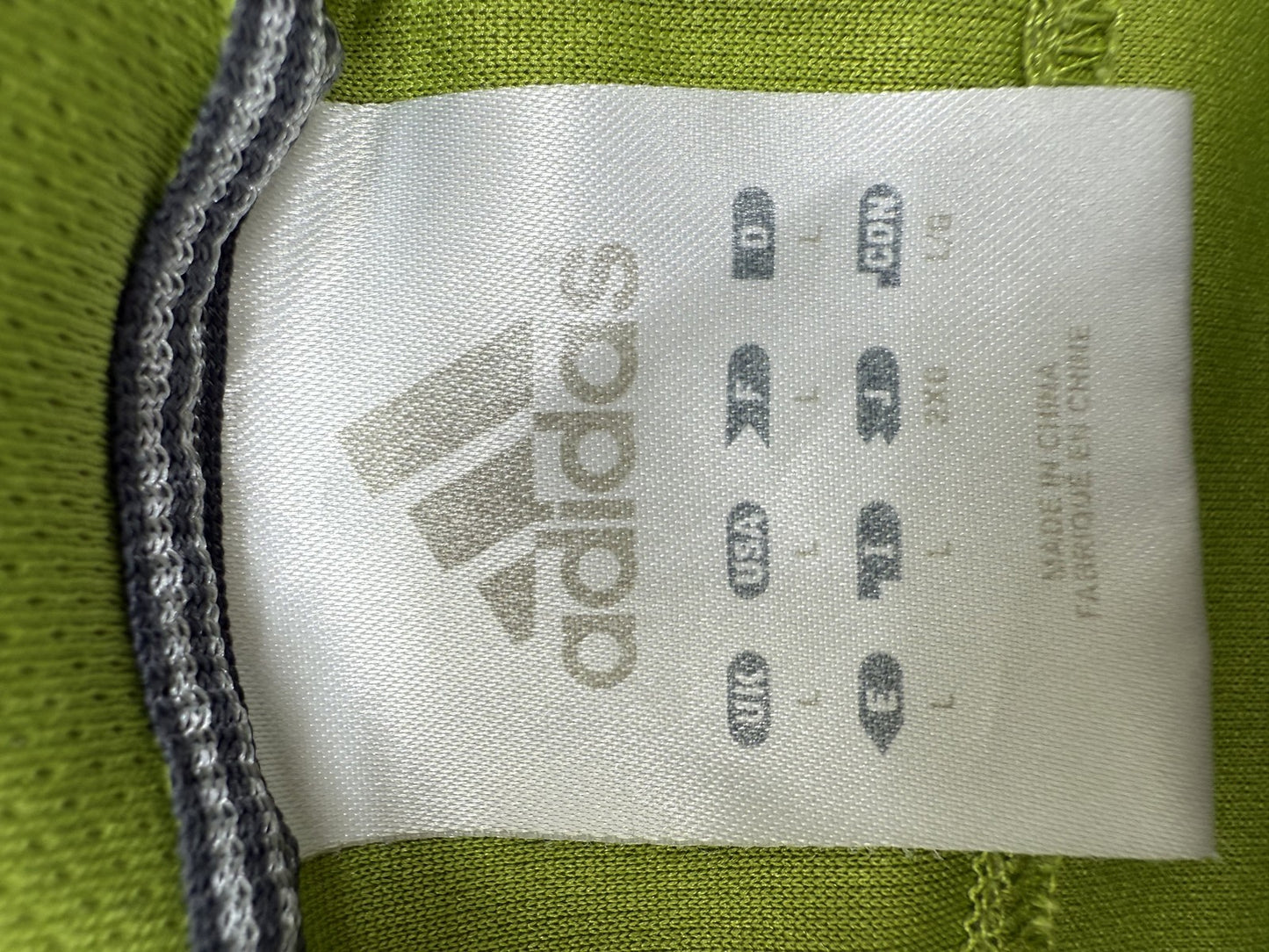 Adidas Green Short Sleeve Crewneck T-Shirt 3 Stripes L