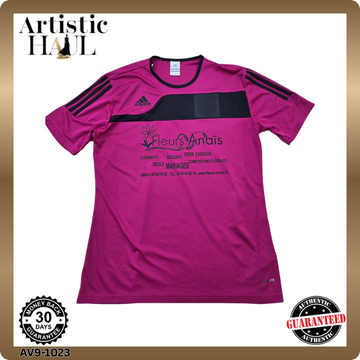 Adidas Purple Striped Jersey Short Sleeve Crewneck M Unisex