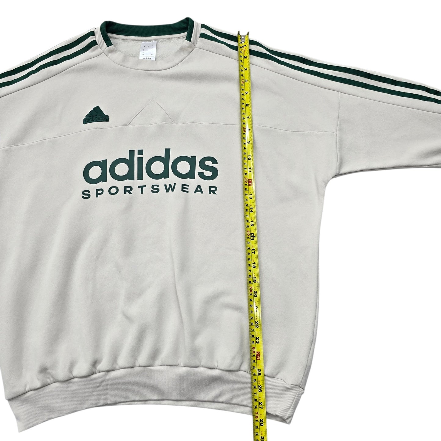 Adidas Men's Cream Crewneck Sweatshirt Size L Sportswear