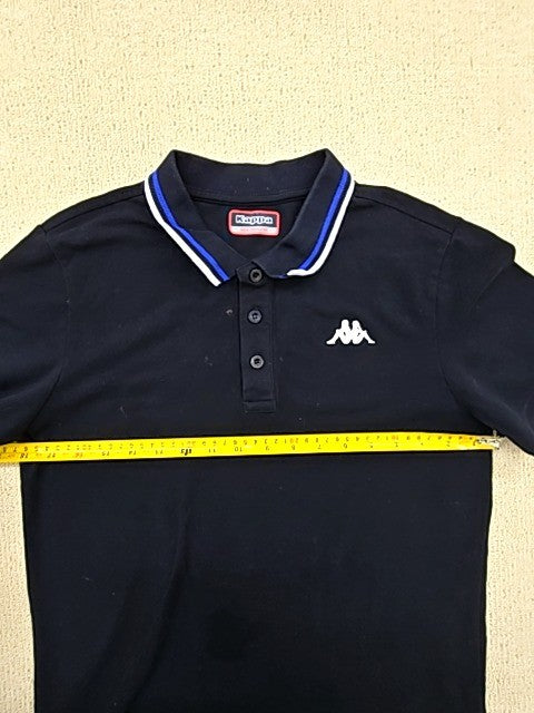 Kappa Men's Black Cotton Polo Shirt Medium Regular Fit